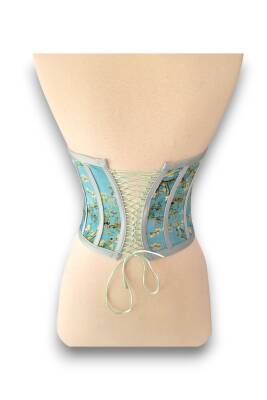 Badem Ağacı Desenli Bağlamalı Korse Büstiyer 2762 - 7