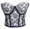 Lined Flover Pattern Structured Corset Bustier - Thumbnail (1)