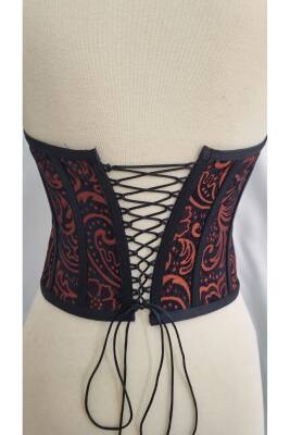 Desenli Balenli Korse Büstiyer Hazır Beden - 3