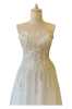 Leaf Pattern Maxi Length Wedding Dress - Thumbnail (1)