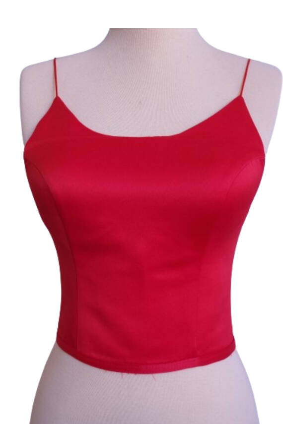 Kırmızı Bağlamalı Büstiyer Hazır Beden - 4