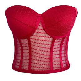 Red Polka Dot Tie-up Bustier