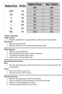 Lacivert Çiçek Desen Viskon Bağlamalı Korse Büstiyer - 4
