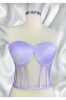 Lilac Transparent Structured Tie-up Bustier - Thumbnail (2)