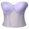 Lilac Transparent Structured Tie-up Bustier - Thumbnail (1)