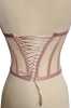Pink Lace Transparent Structured Tie-up Bustier - Thumbnail (4)