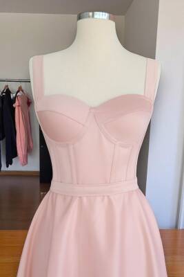 Pudra Midi Boy Saten Gece Ve Mezuniyet Elbisesi - 8