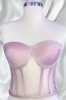 Light Pink Transparent Structured Tie-up Bustier - Thumbnail (2)