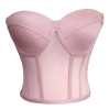 Light Pink Transparent Structured Tie-up Bustier - Thumbnail (1)