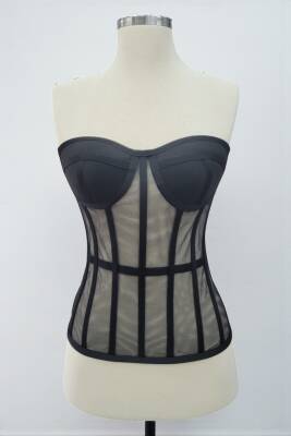 Siyah Transparan Korse Büstiyer