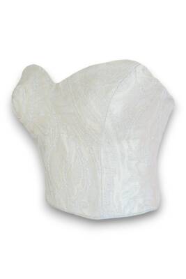 Su Yeşili Desenli Korse Büstiyer Bağlamalı - 4