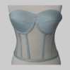 Water Green Transparent Tie Up Bustier - Thumbnail (2)