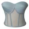Water Green Transparent Tie Up Bustier - Thumbnail (1)