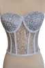 Silvery Transparent Structured Tie-up Bustier - Thumbnail (2)